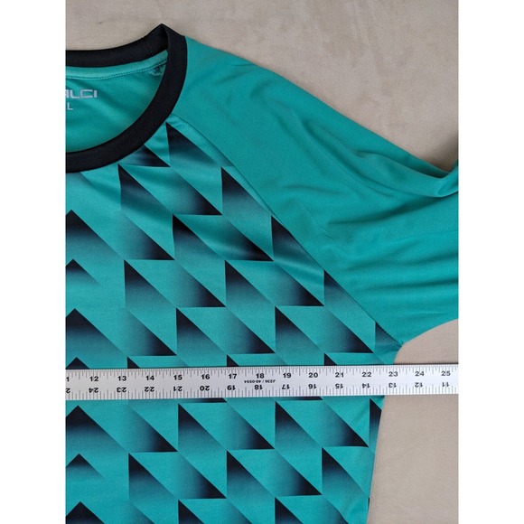 Kalci Soccer Large Goalie Goalkeeper Jersey Padded Elbow Geometric Stretch - Picture 8 of 16